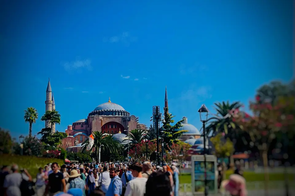 Hagia Sophia seen from the gardens of Sultanahmet Square, Istanbul
